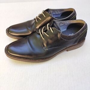 Penguin by Munsingwear Waylon Black Derby Oxfords Leather Mens Shoes Size 12